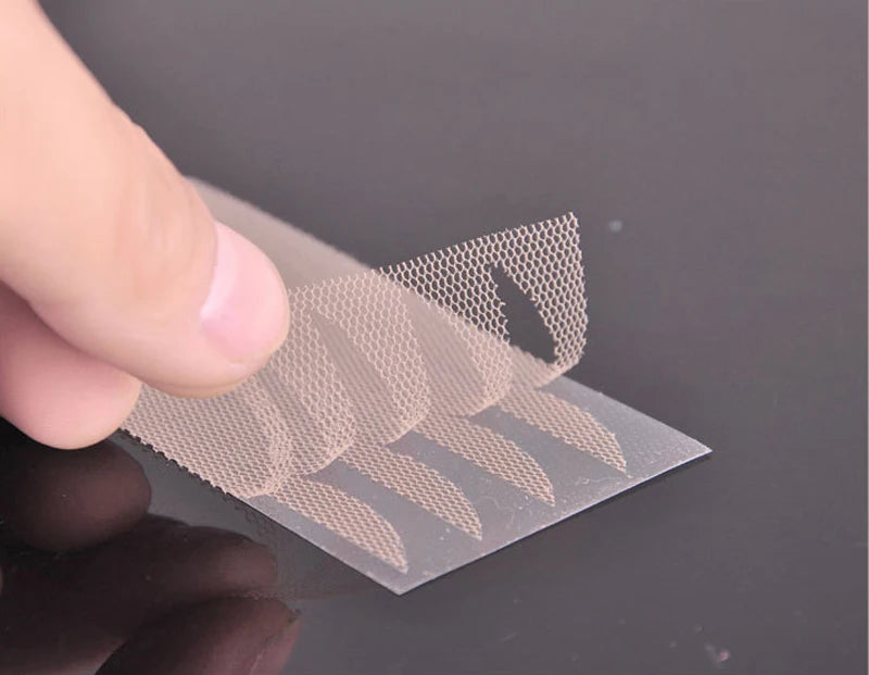240pcs Lace Eyelid Stickers – Invisible Mesh Double Eyelid Tape for Eye Makeup and Beauty Tools