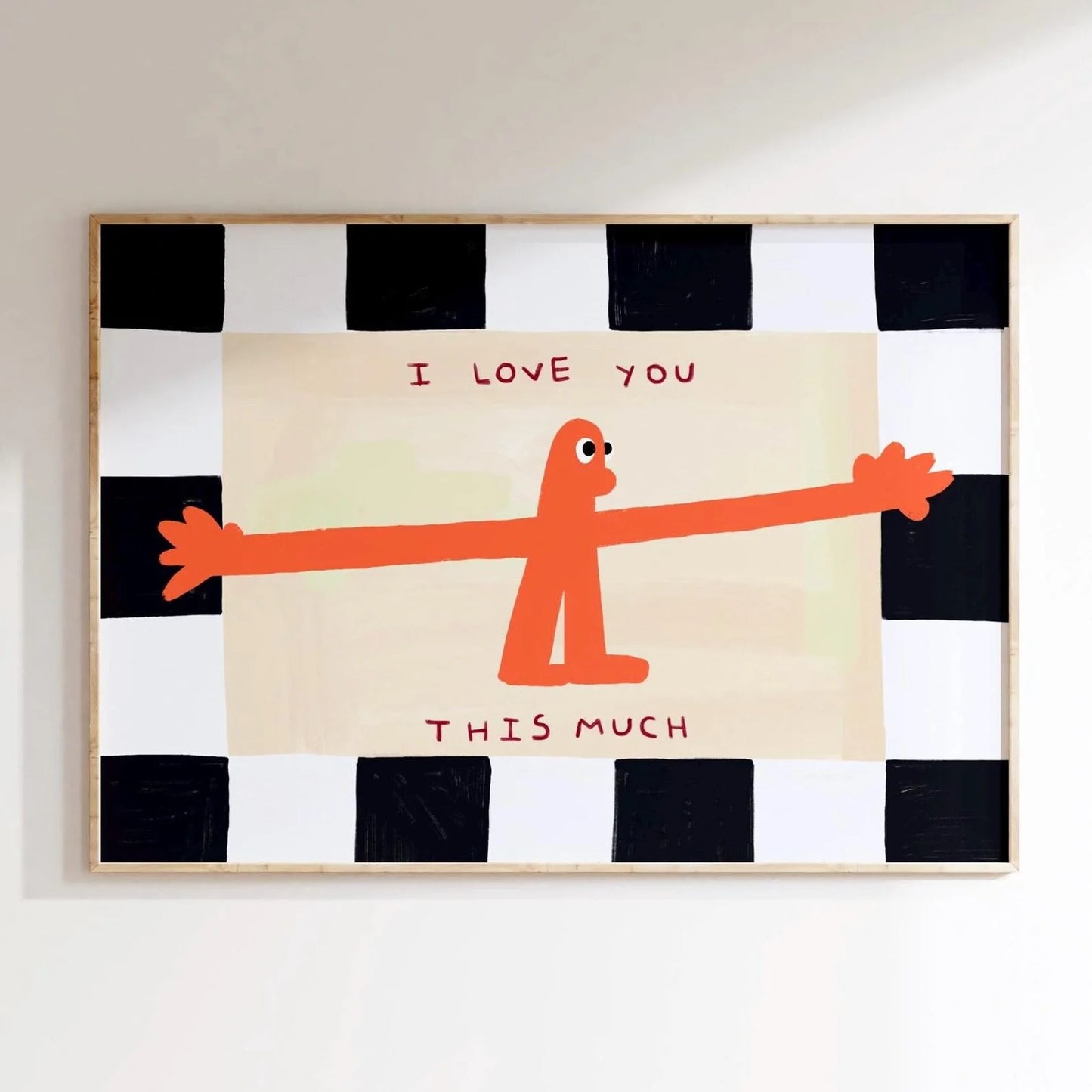 I love you this much print, nursery print, couples print, anniversary print, kitchen print, family home print, happy colourful p