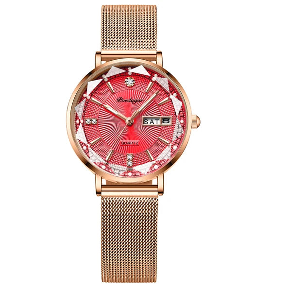 POEDAGAR Top Luxury Brand Woman Watch Waterproof Date Week Elegant Ladies Wristwatch High Quality Fashion Quartz Women's Watches