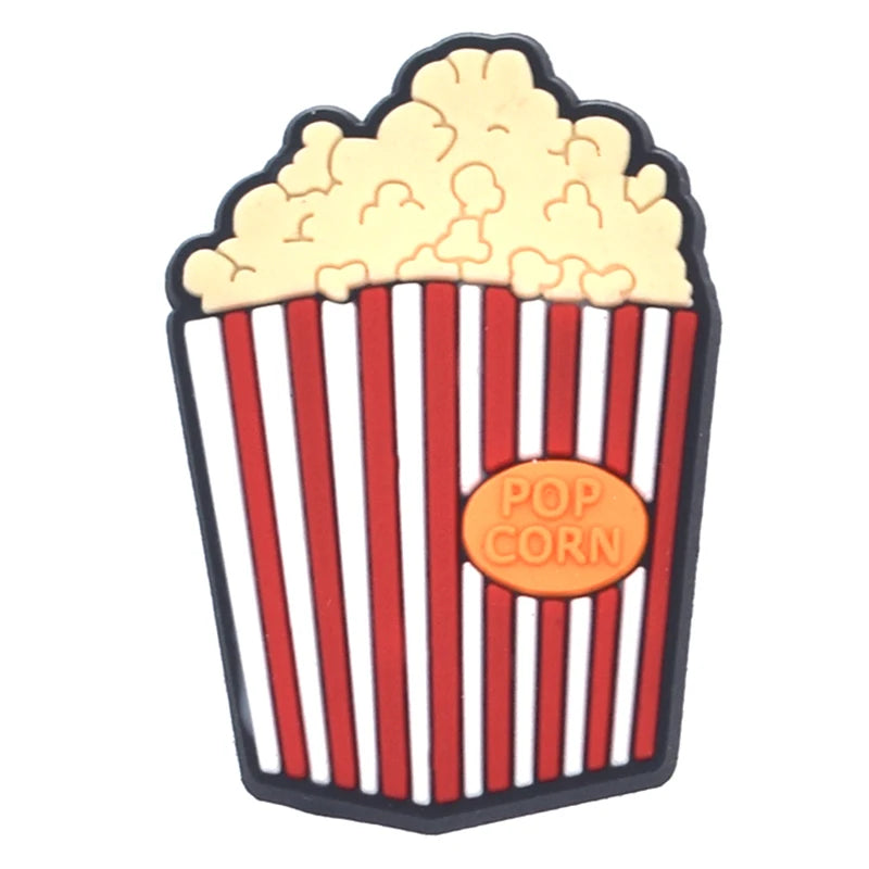1PCS Cartoon Snack Shoe Charm – PVC Food & Drink Button for Slippers, Bags, and DIY Decor