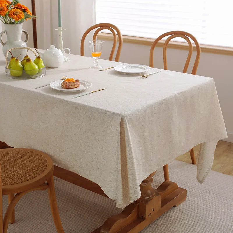 Washable Cotton Linen Table Cloths