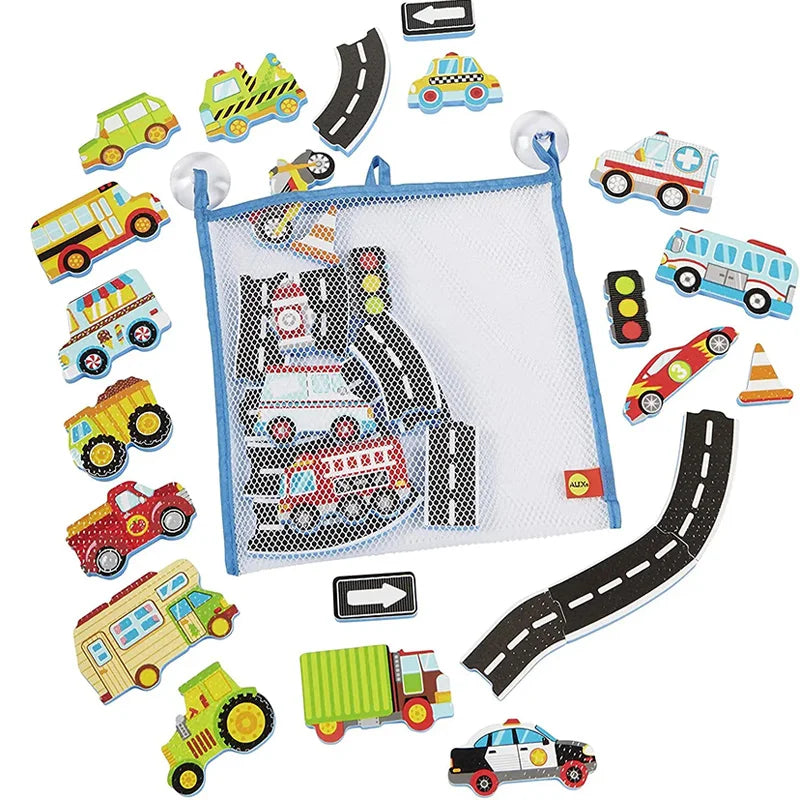 Baby Bath Toys Fun Foam Car Cognitive Floating Toy Traffic Bathroom Bathtub Game for Kids Gifts Early Educational Toy TMZ