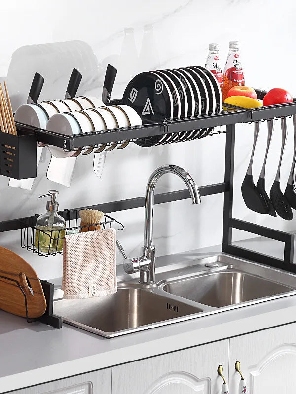 Kitchen Sink Multi-Function Rack Dish Drainer Plate Bowl Storage Shelf Countertop Home Use Organiser Utility Rack Shelf