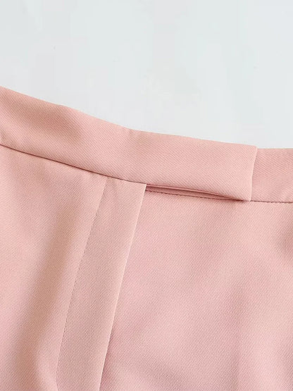 2 Piece Set Pink Tank Tops & Straight Leg Pants