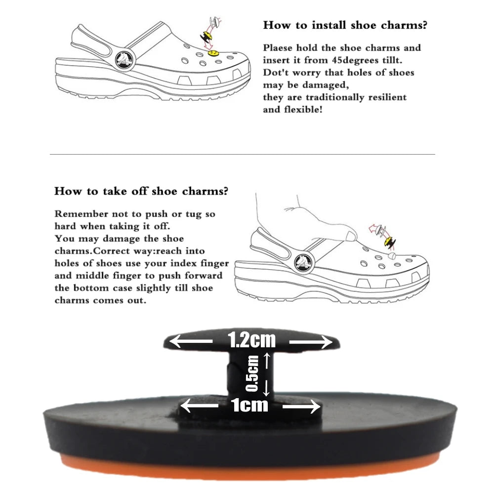 1PCS Cartoon Snack Shoe Charm – PVC Food & Drink Button for Slippers, Bags, and DIY Decor