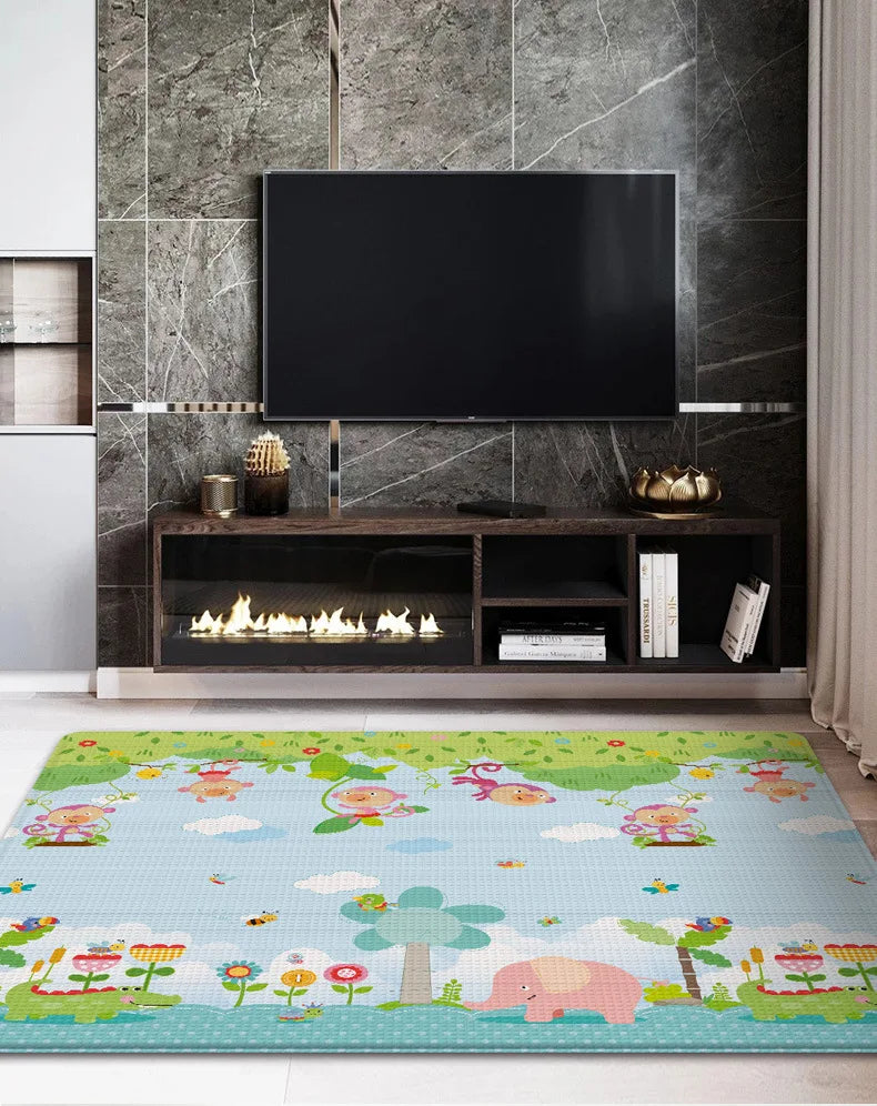 Baby Play Mat 180x200cm Doubel Sided Printed Kids Rug Educational Toys for Children Crawling Carpet Game Activity Gym Foam Floor