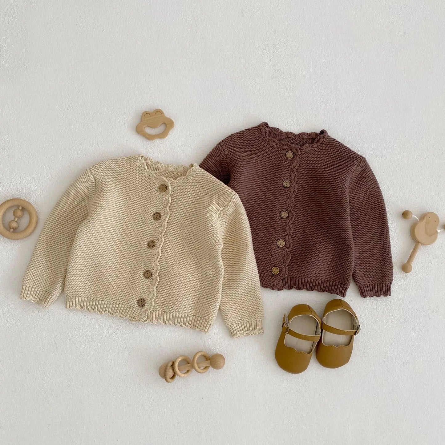 2025 Autumn New Baby Long Sleeve Sweater Coat Boys Girls O-neck Cardigan Jacket Infant Toddler Solid Versatile Knitted Clothes