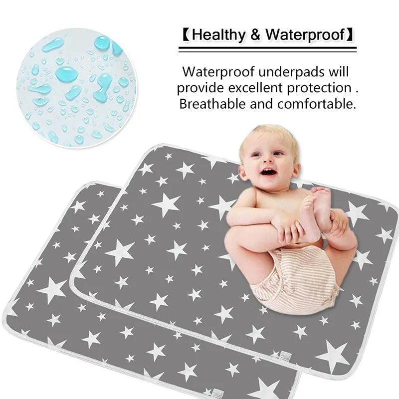Waterproof Baby Changing Mat Reusable Newborn Baby Diaper Changing Pad Cover Infant Sheet Mattress Multifunction Floor Play Mats
