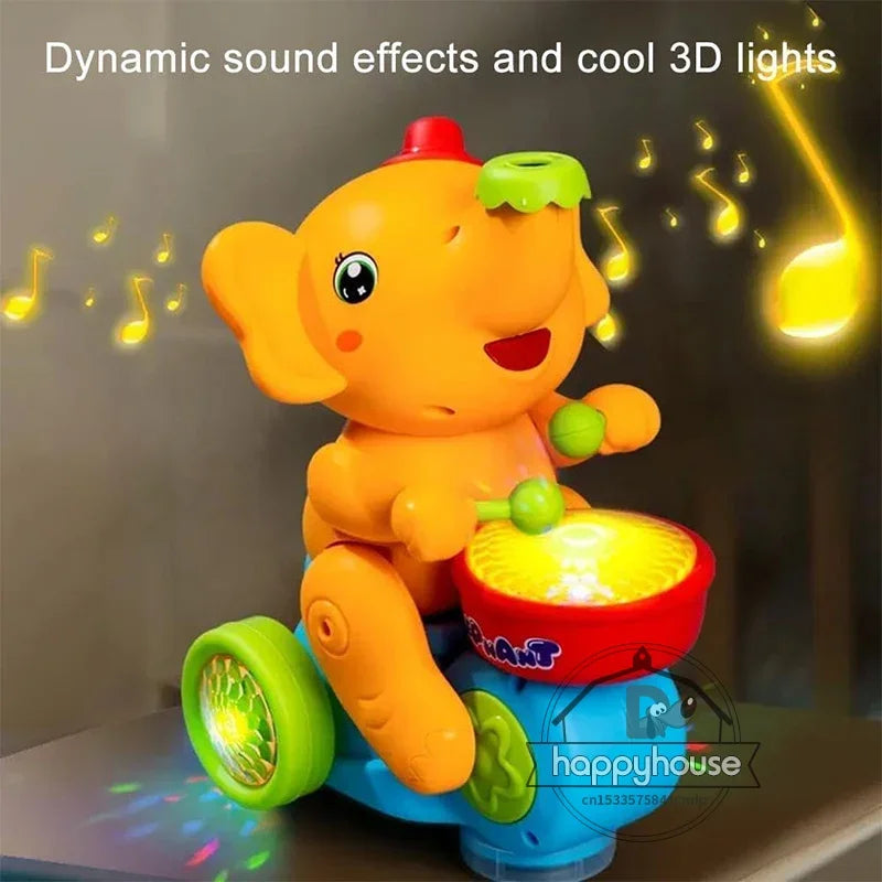 Musical Walking Elephant Drummer Toy