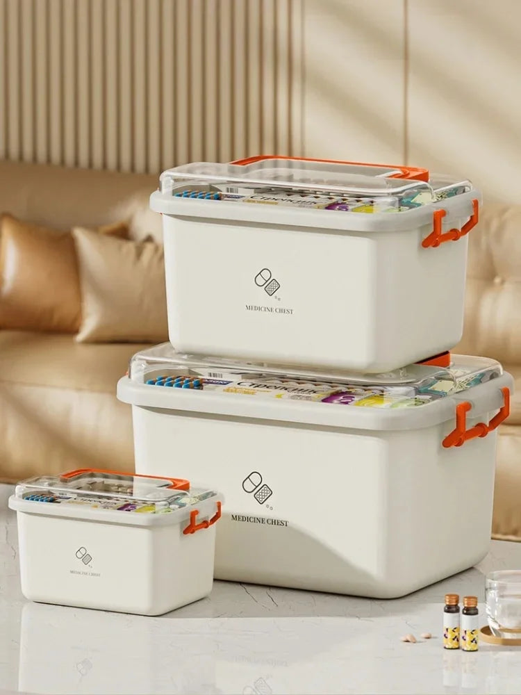Large Capacity Portable Medicine Box First Aid Medical Kit