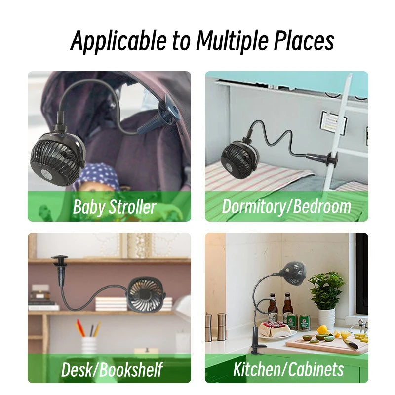 USB Electric Portable Adjustable 3 Speed Fan