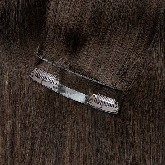 Invisible Thick PU Clip In Human Hair Extensions Seamless PU Weft Tape Clip on Hair For Thick Raw Hair 7PCS 12-24inch 100G-120G