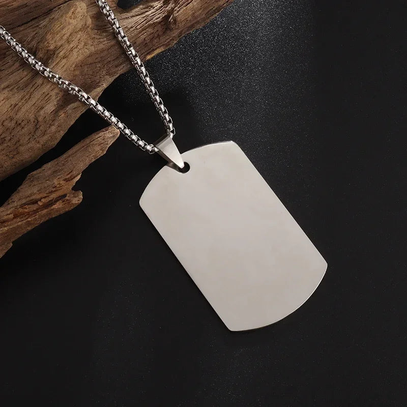 Titanium Steel Dumbbell Necklace