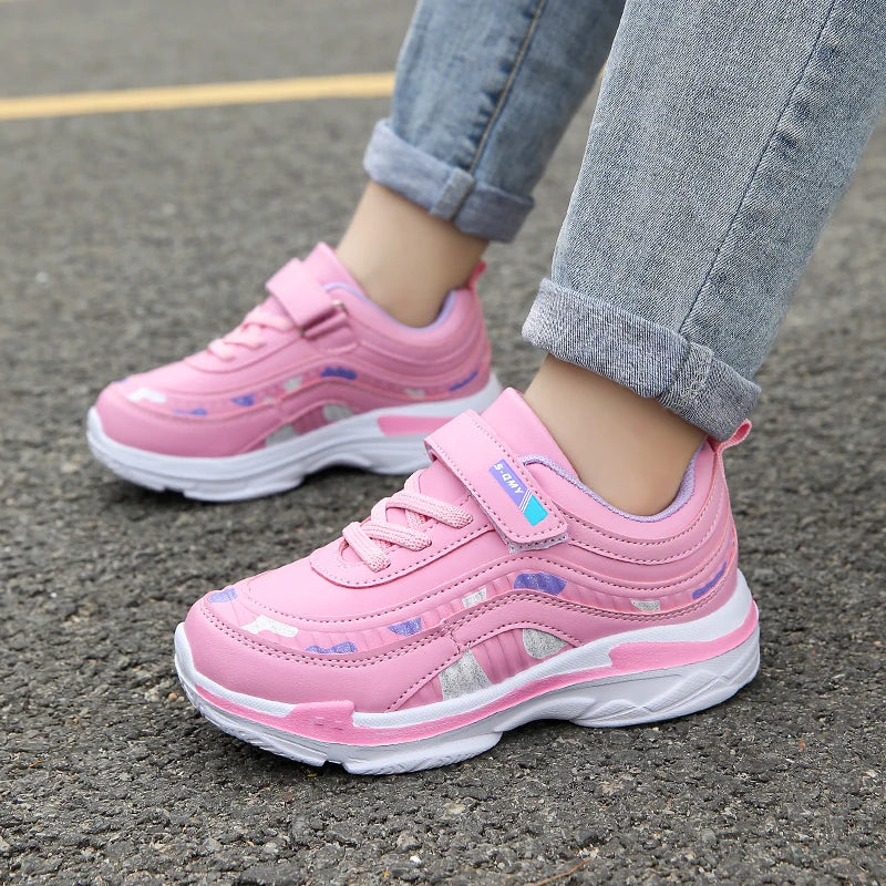 Girls’ Athletic Waterproof Shoes – Casual Sport Trainers for Outdoor Fun
