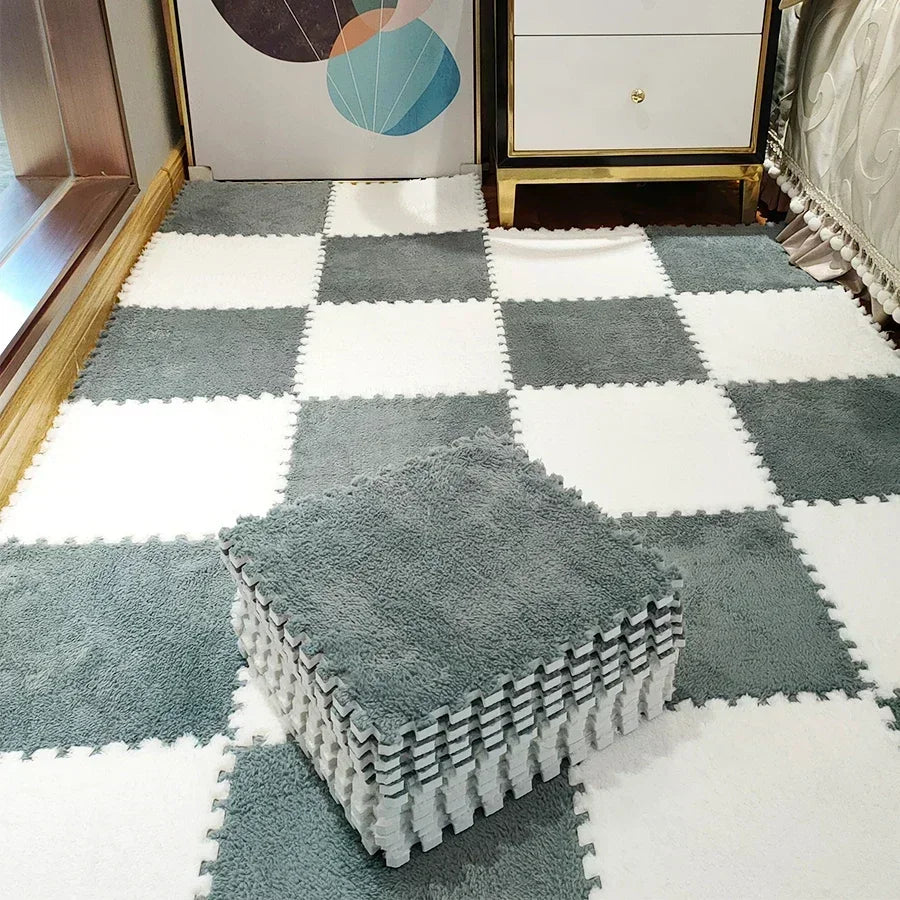 1-20 Pcs Padded Carpet for Baby Carpet Eva Foam Puzzle Carpet Soft Plush Children's Mat in Children's Room Keep Warm Playmat