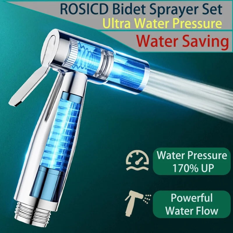 Bidet sprayer kit with 1.5m hose and holder,  with 3-way faucet diverter G1/2 M22-24, for cleaning and personal hygiene