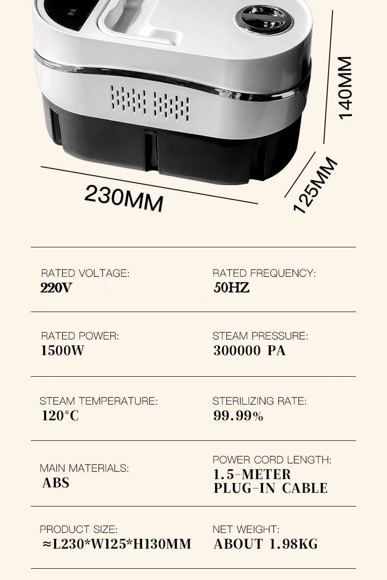 220V Handheld High Pressure Steam Cleaner 2500W