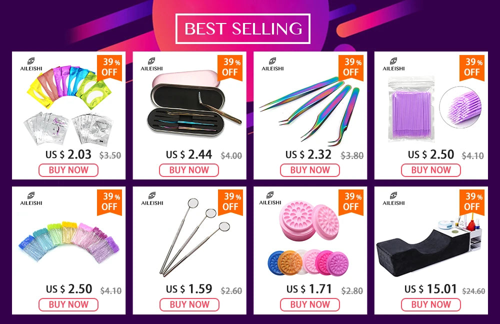 Black Stainless Steel Eyelash Tweezer