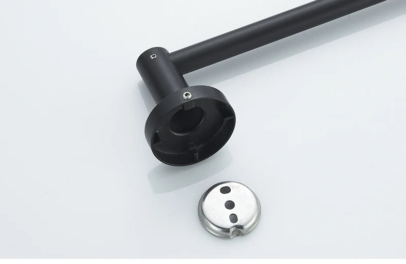 Bathroom Retractable Towel Single Bar Black, Chrome Single Towel Rack Extended Drying Towel Hanging Bar Bathroom Stainless Steel