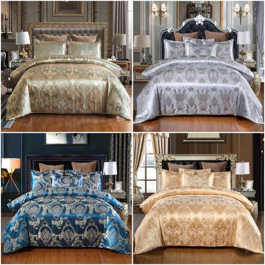 Floral Jacquard Satin Duvet Cover