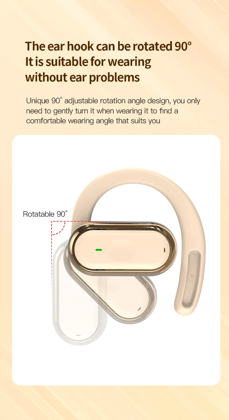 Wireless Headphone Bluetooth Headset Smart Adjustable Touch Sports Waterproof Earbuds Stereo Music Earphone For All Smartphone