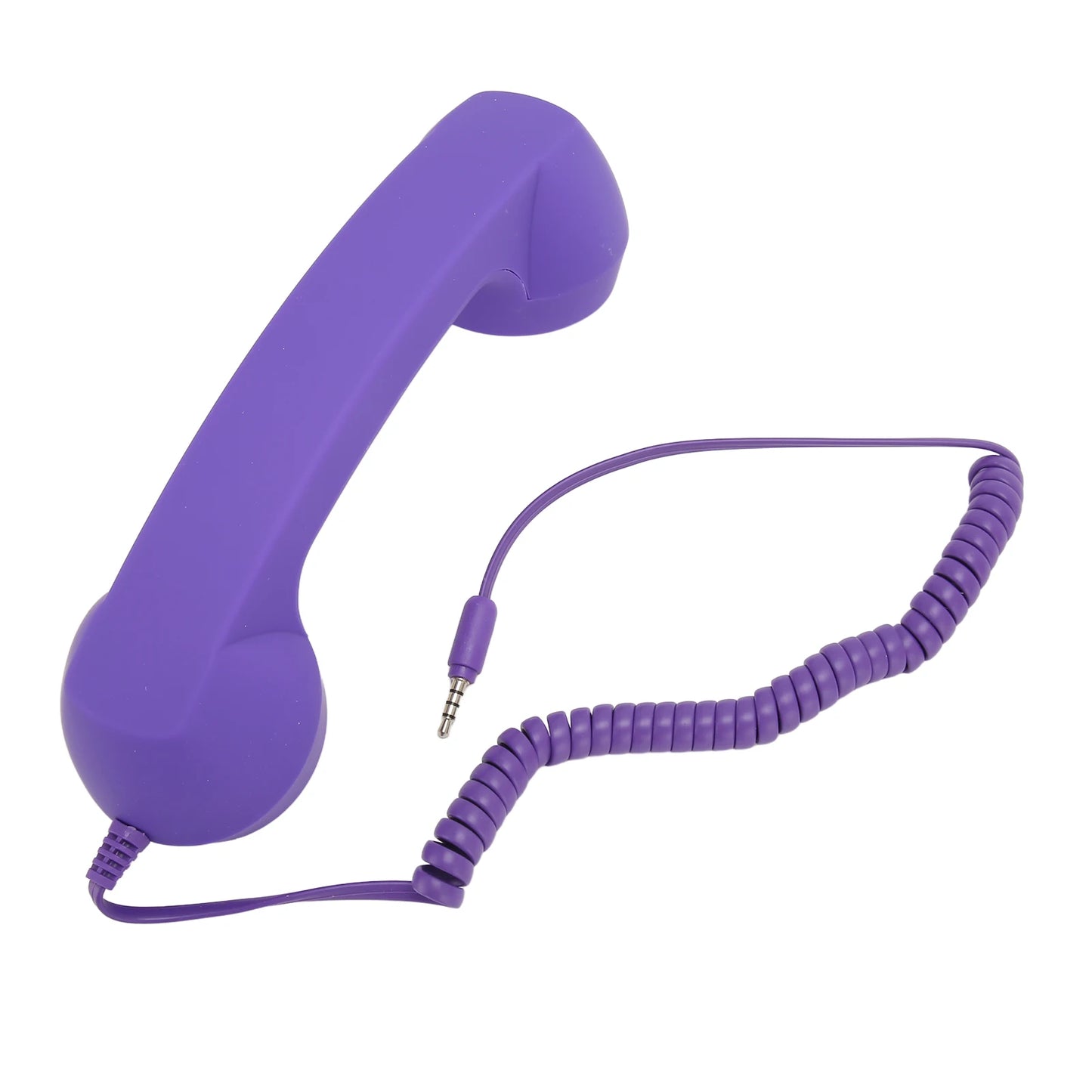 Retro Telephone Handset 3.5mm, Stylish Mini Phone Call Receiver Microphone Speaker for Mobile Phones