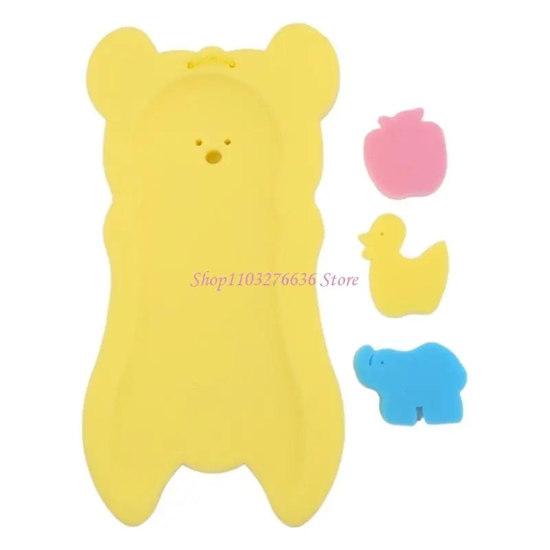 R6FD Portable Baby Bathtub Pad Bath Tub Shower Cushion Newborn Support for Seat Mat Anti-slip Baby Bath for Seat Floating Wat