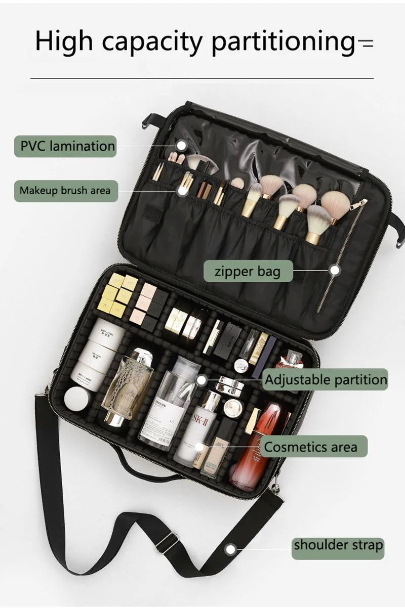 Professional Travel Makeup Cosmetic Bag