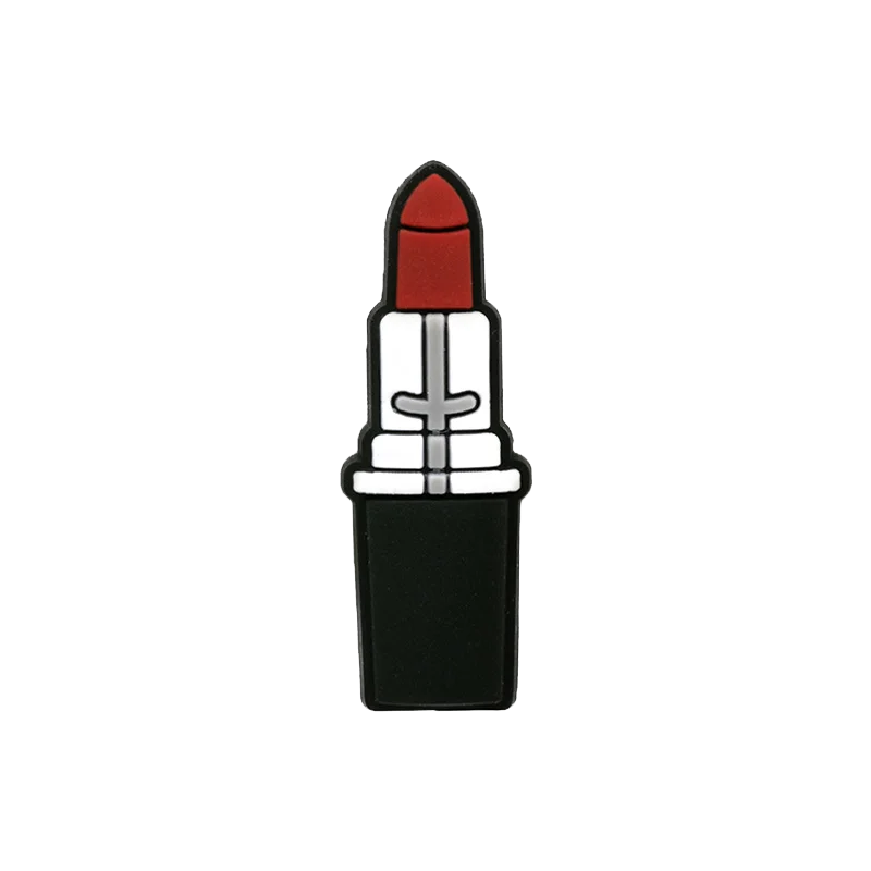 PCS PVC Makeup-Themed Shoe Charm – Lips & Perfume Design for Sandals, Clogs, and Accessories, Gift for Women & Girls