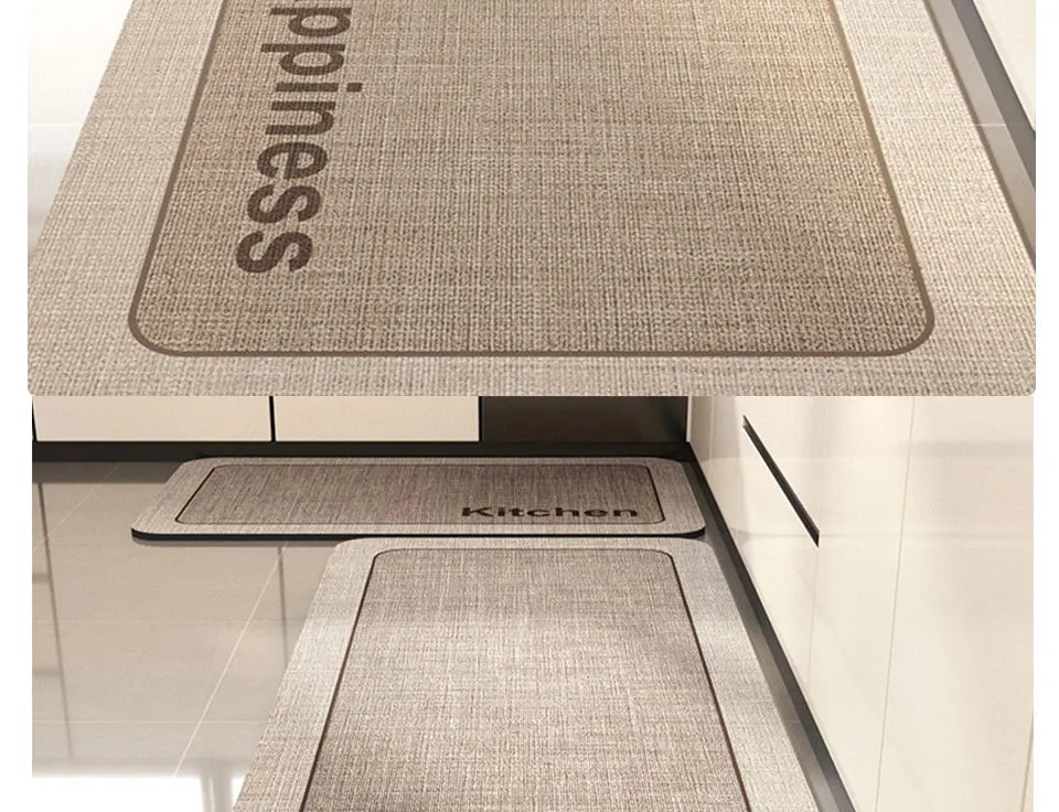 Kitchen Rug Super Absorbent Kitchen Mat for Floor Non-slip Rugs Bathroom Mat Washable Kitchen Carpet