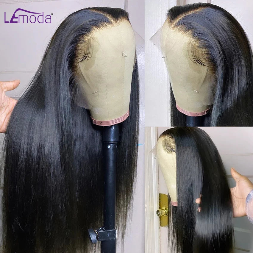 Human Hair Wigs On Sale Clearance 13x4 Hd Transparent Lace Front Wig Human Hair 26 28 30 Inches Long Straight Wig Brazilian Hair