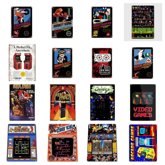 Arcade Game Reproduction Vintage Metal Sign Wall Plates