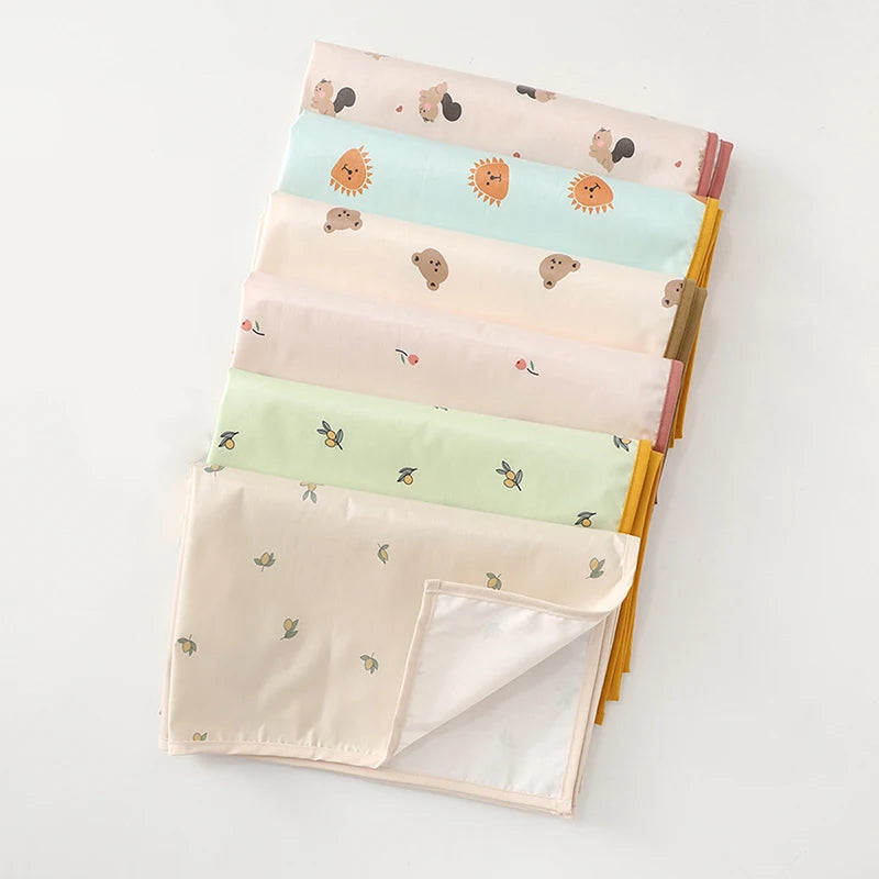 Baby Nappy Mat Soft PU Waterproof Leak Proof Washable Newborn Urine Pad 90x70cm Changing Pad Liners Reusable Picnic Travel Mats