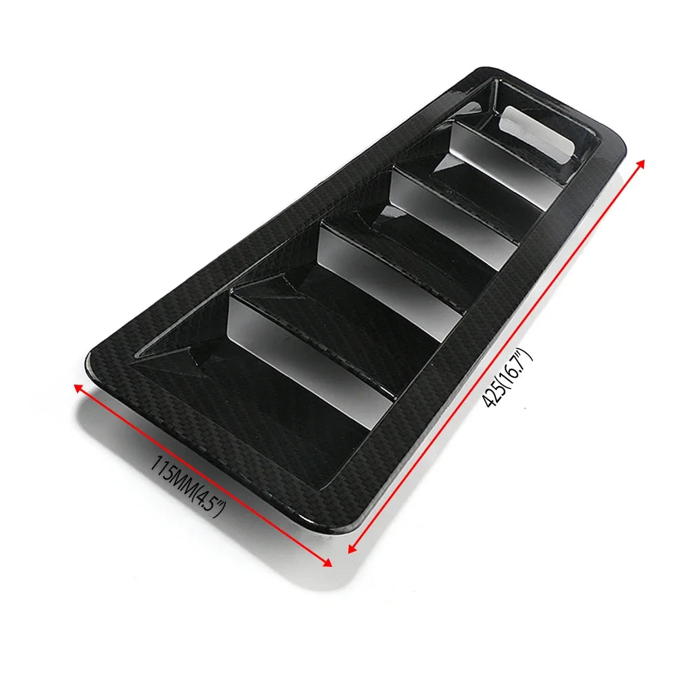 2Pcs Universal Car Hood Scoop Styling Air Vent Trim Louver Air Flow Intake Decor Hood Vents Scoop Bonnet Louvers Spoiler Trim SL