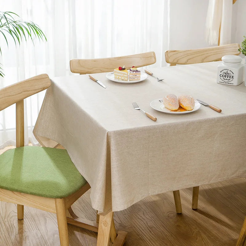 Washable Cotton Linen Table Cloths
