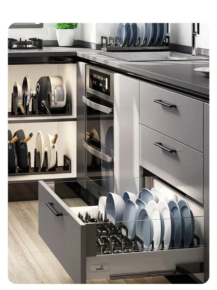 Retractable Drawer Bowls Plate Storage Holder Shelves Countertop Sink Supplies Shelf Kitchen Under Cabinet Adjustable Dish Rack
