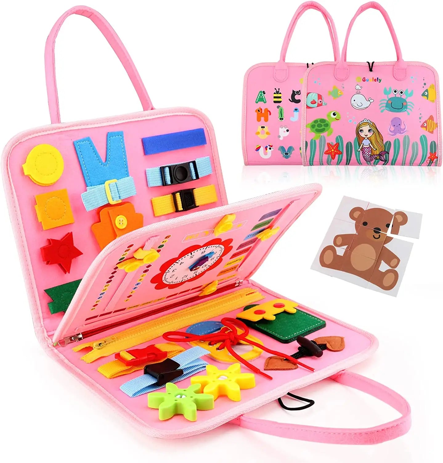 Busy Board Montessori Toys For Toddler Sensory Learning Fine Motor Skills Toys EducationalTravel Activity For Xmas Kids Gifts