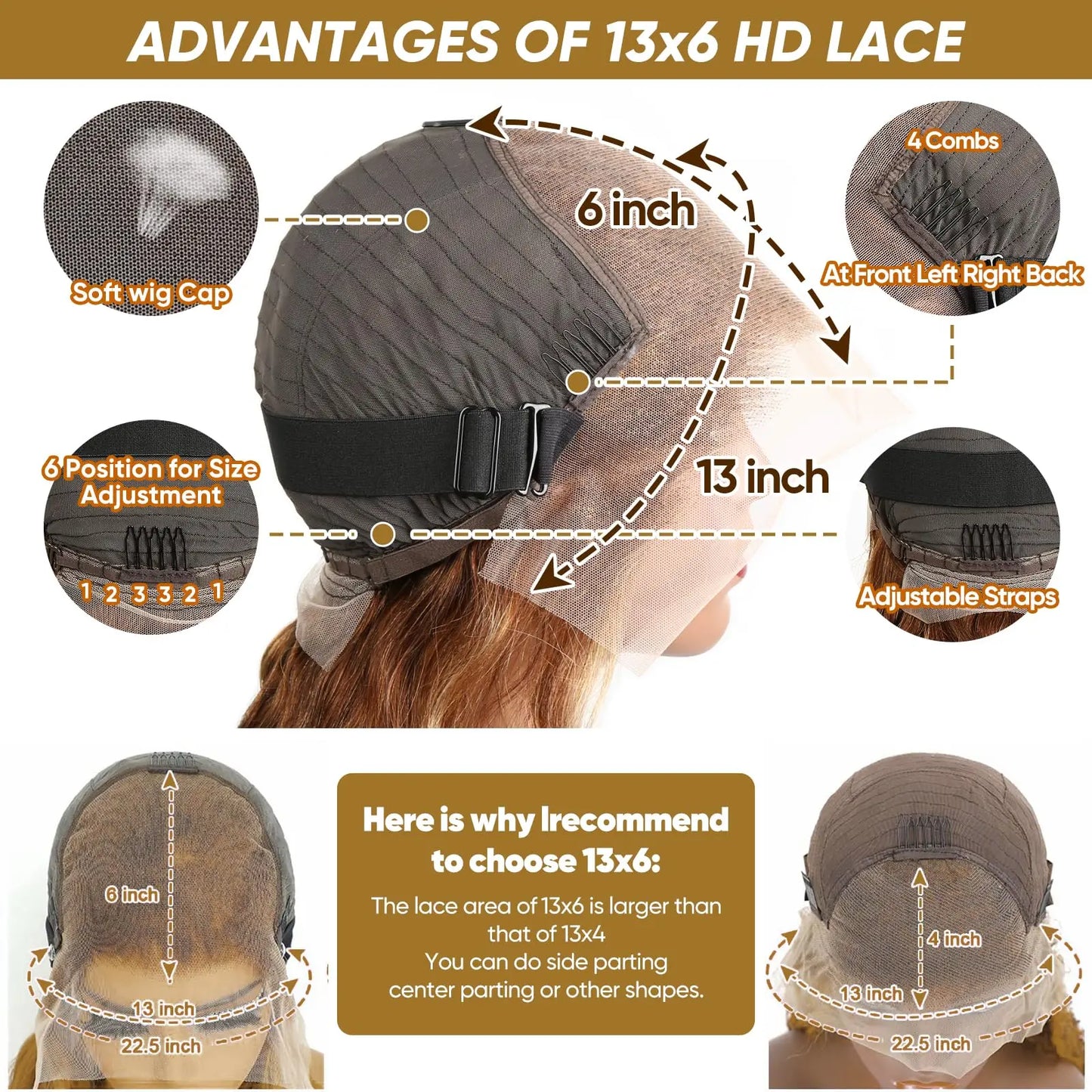 Ombre Lace Front Wig Human Hair 4/27 13x4 HD Body Wave Highlight Lace Front Wig Human Hair Pre Plucked Glueless Wigs Human Hair