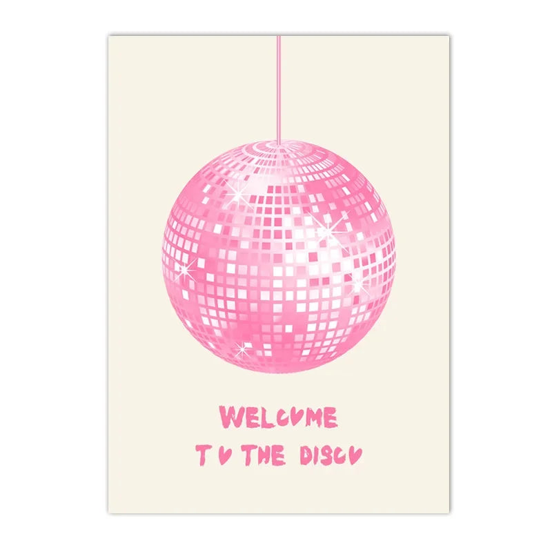 Trendy Pink Bows Preppy College Watercolor Bows Coquette Girly Poster Print Wall Art Pictures Canvas Painting Room Home Decor