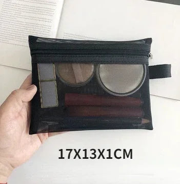 Mesh Cosmetic Travel Storage Makeup Bag Organiser