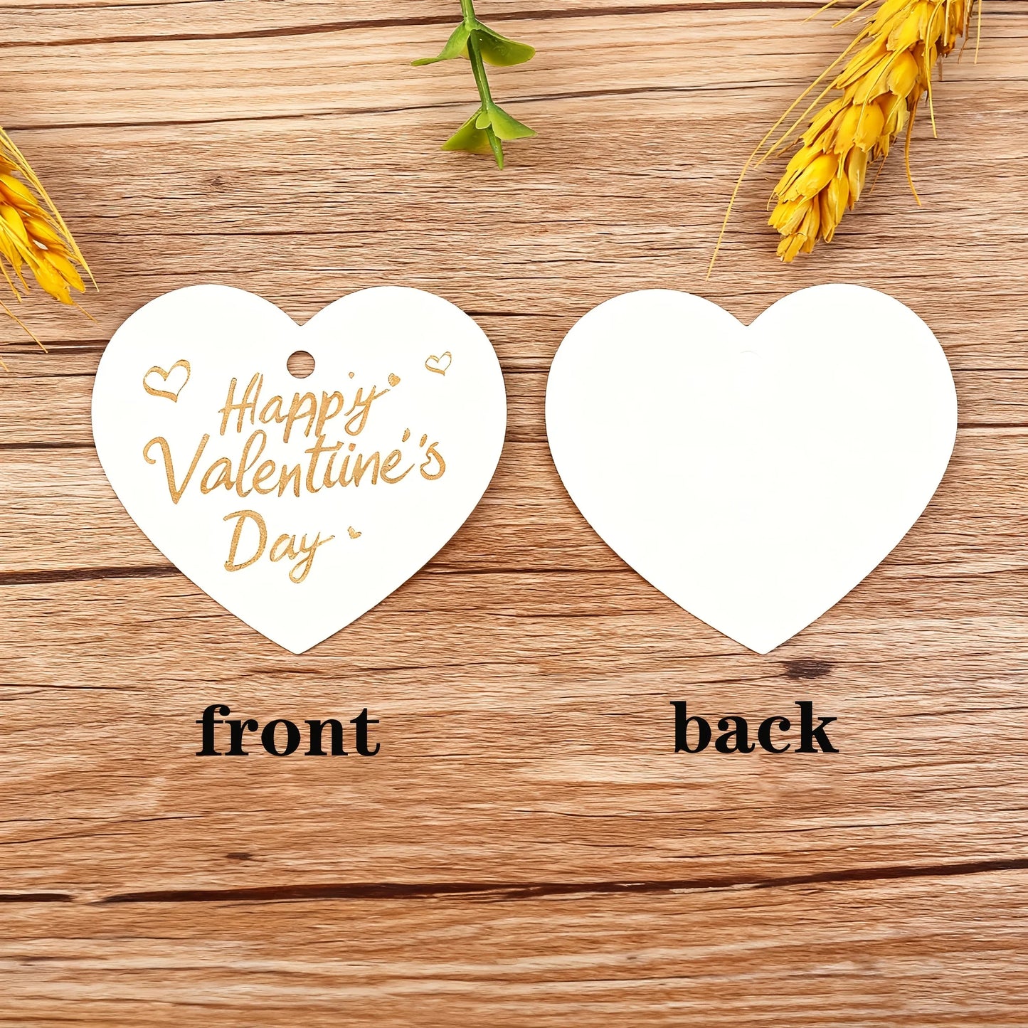 30pcs Valentine's Day Hang Tags with Hot Foil Stamping Heart-Shaped Cards Valentine's Day Gift Packaging Labels and Hang Tags