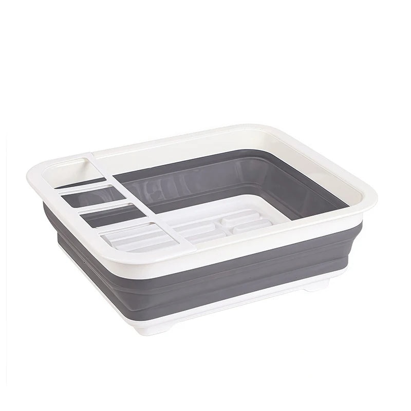 Foldable Bowl Rack, portable Kitchen, RV, camper Van, and Travel Trailer Cutlery Drain Storage Box,space Saving Kitchen Storage Tray