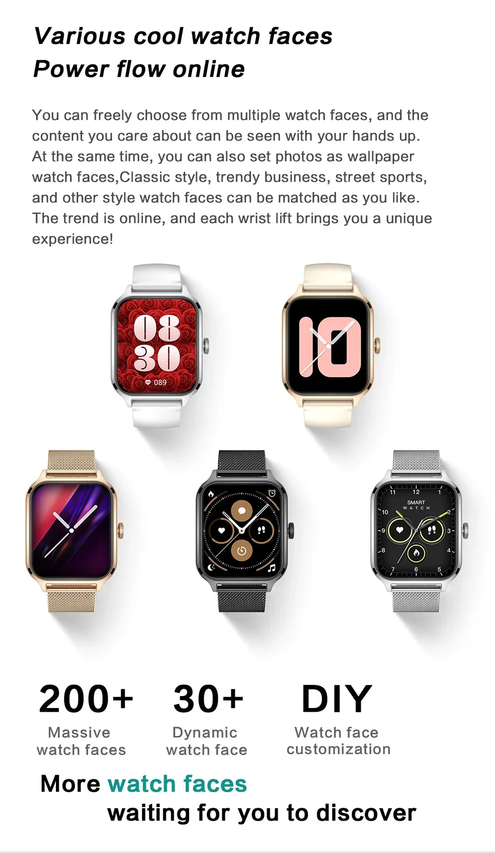 2025 Smart Watch Women 2.01" Full Touch Screen Heart Rate Tracker Bluetooth Call Waterproof Sport Smartwatch Men for Android IOS
