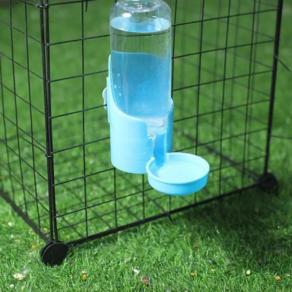 Large Capacity Plastic Pet Food & Water Feeder – Removable, Washable Hanging Drinking Fountain for Small Pets