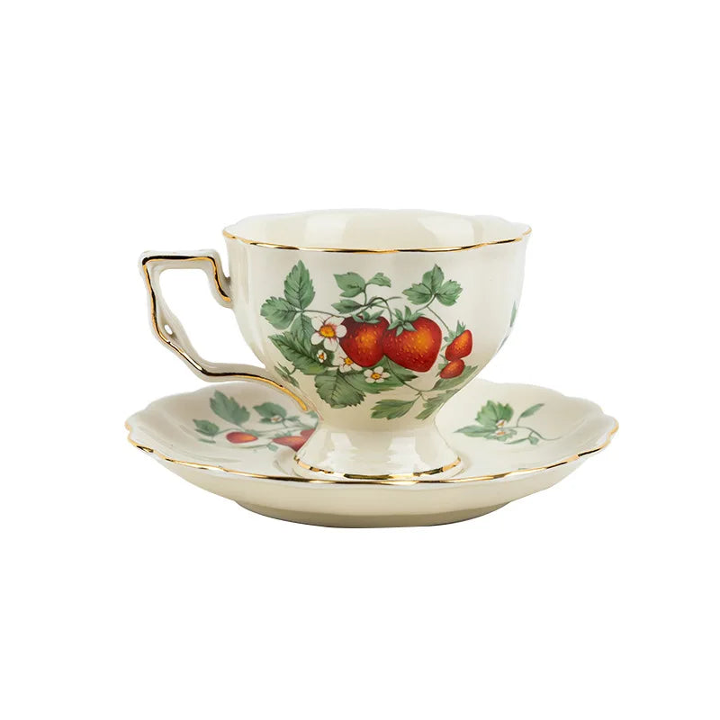 European Retro Coffee Cup & Saucer Set
