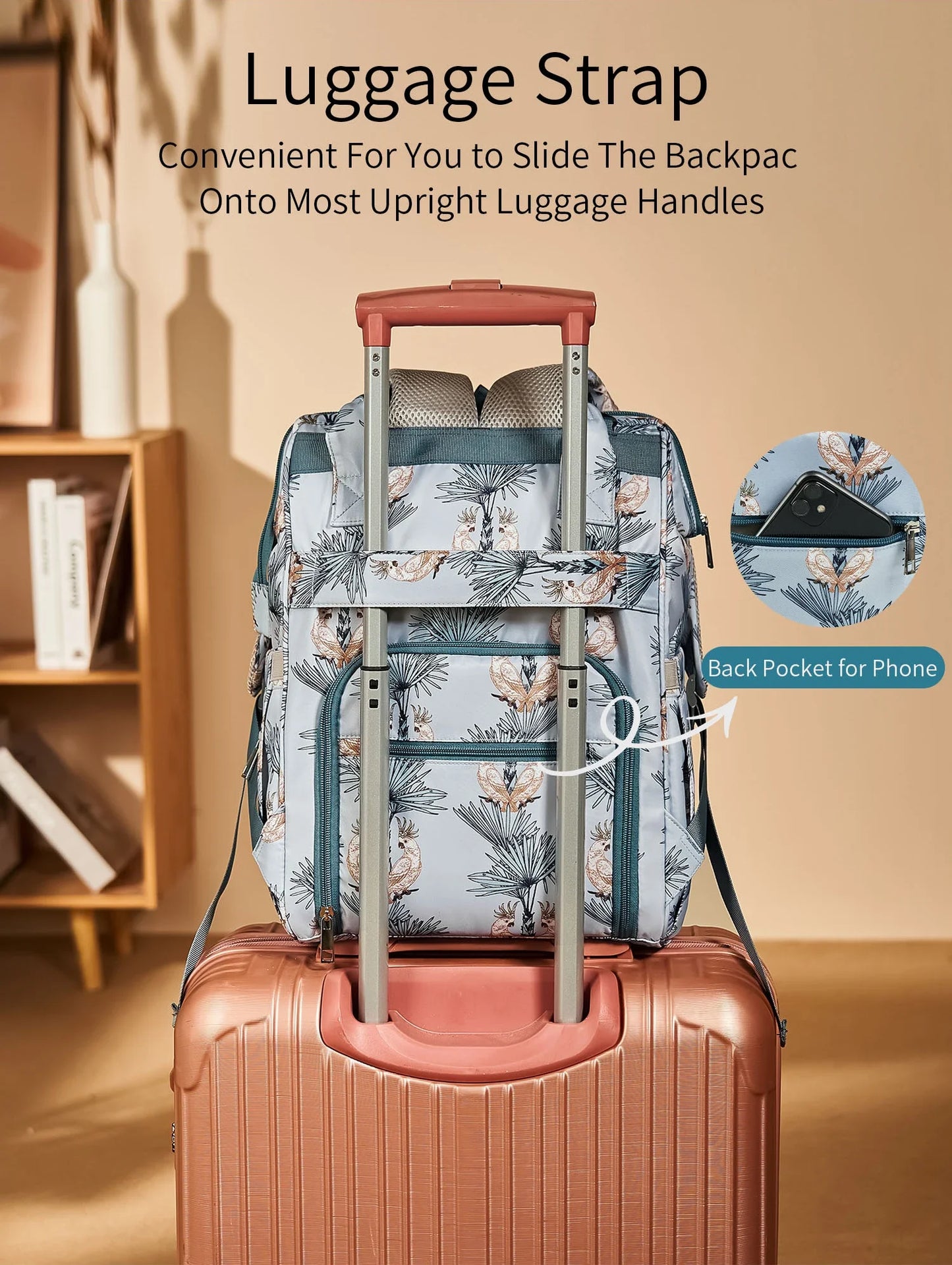 Nappy Bag Backpack Baby Essentials Travel Tote Multifunction Waterproof with Changing Station Pad Stroller Straps Big for Mommy