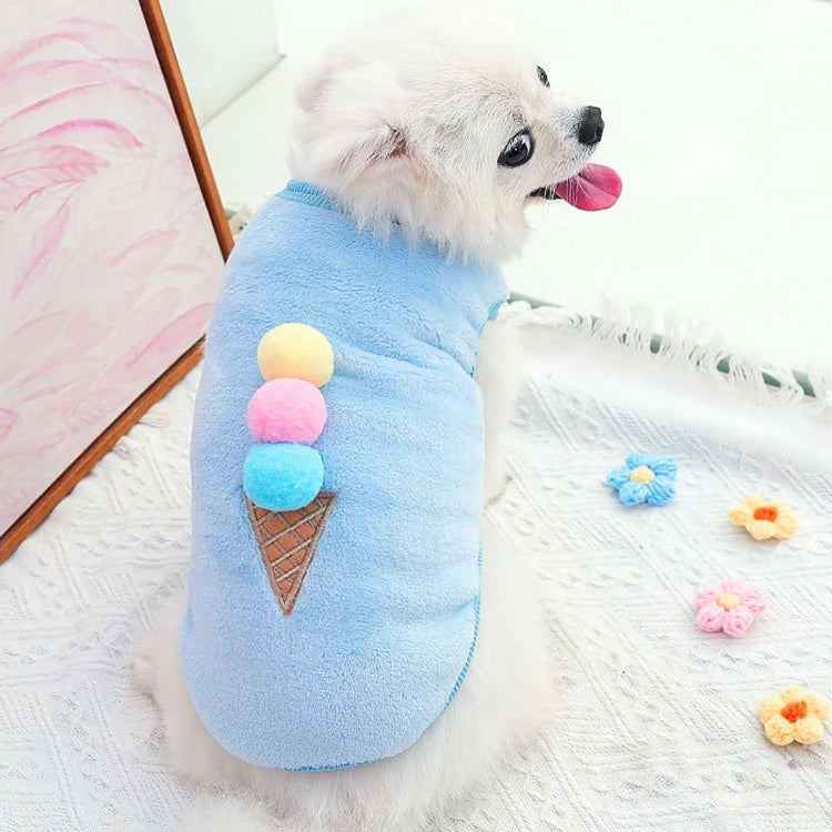 Cute Fleece Dog Winter Coat