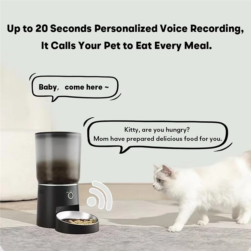AA81 4.2L Automatic Pet Feeder – Dual Bowl WiFi & APP Controlled Food Dispenser for Cats & Dogs