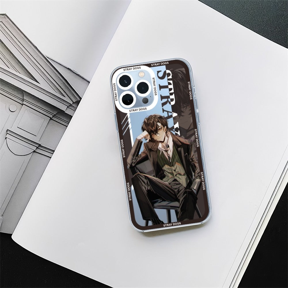 Anime Bungo Stray Dogs Transparent Phone Case – Compatible with iPhone 11, 12 Mini, 13, 14, 15 Pro Max