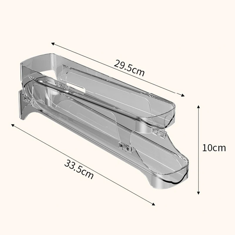 Bilayer Fridge Egg Storage Box Automatic Rolling Eggs Holder Rack Ladder Style Refrigerator Eggs Dispenser Egg Organiser Holder